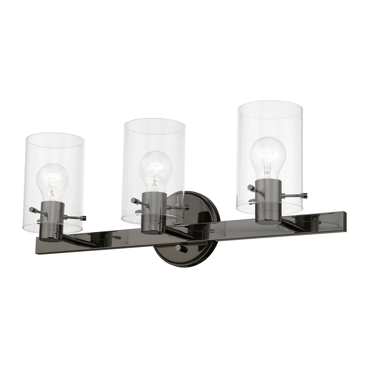 Livex Lighting - 17233-46 - Three Light Vanity Sconce - Munich - Black Chrome