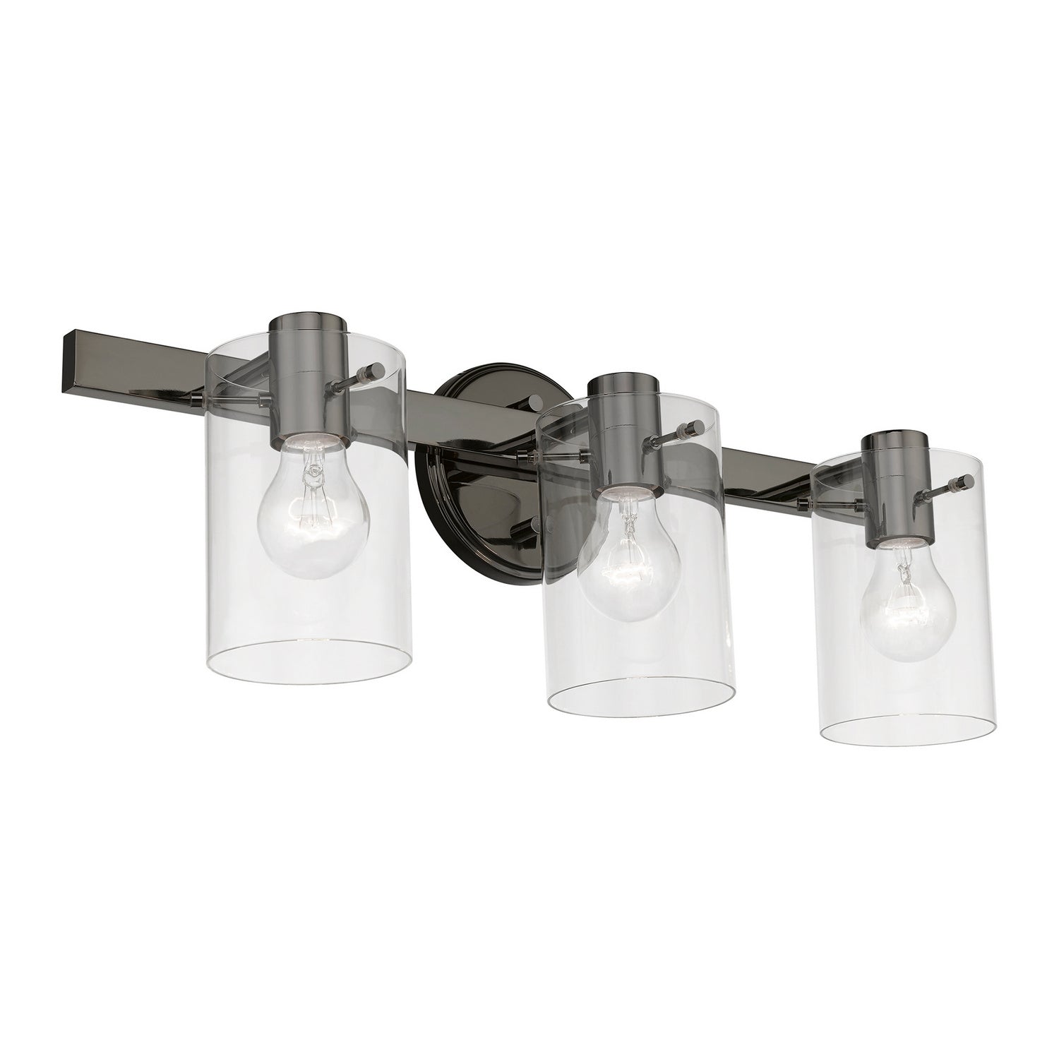 Livex Lighting - 17233-46 - Three Light Vanity Sconce - Munich - Black Chrome