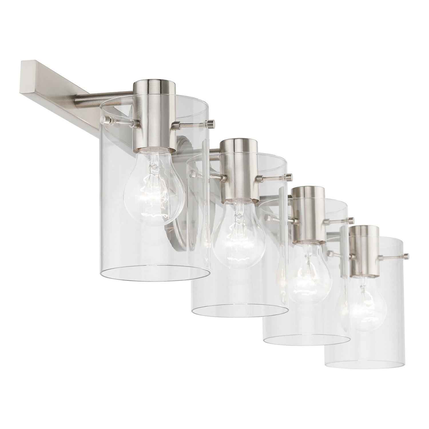 Livex Lighting - 17234-91 - Four Light Vanity Sconce - Munich - Brushed Nickel