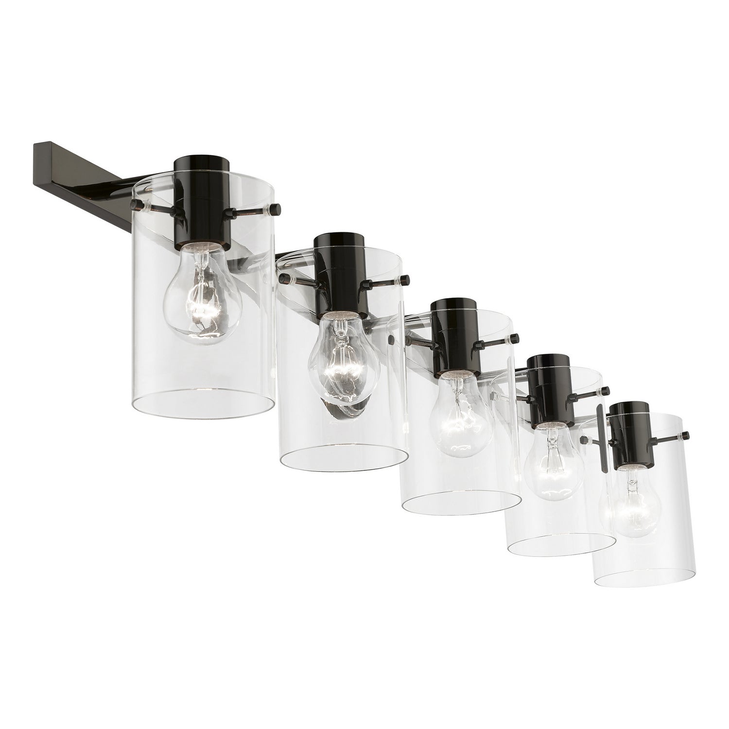 Livex Lighting - 17235-46 - Five Light Vanity Sconce - Munich - Black Chrome