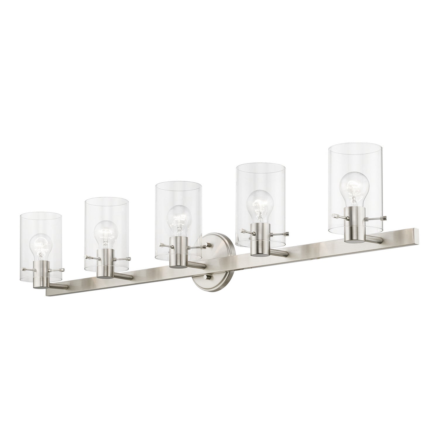 Livex Lighting - 17235-91 - Five Light Vanity Sconce - Munich - Brushed Nickel