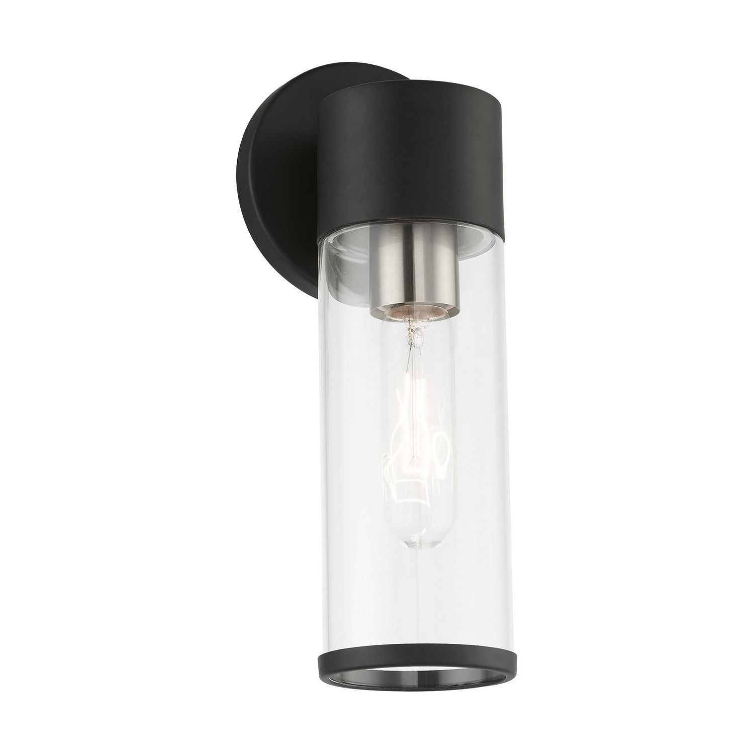 Livex Lighting - 17281-04 - One Light Wall Sconce - Banca - Black w/Brushed Nickel