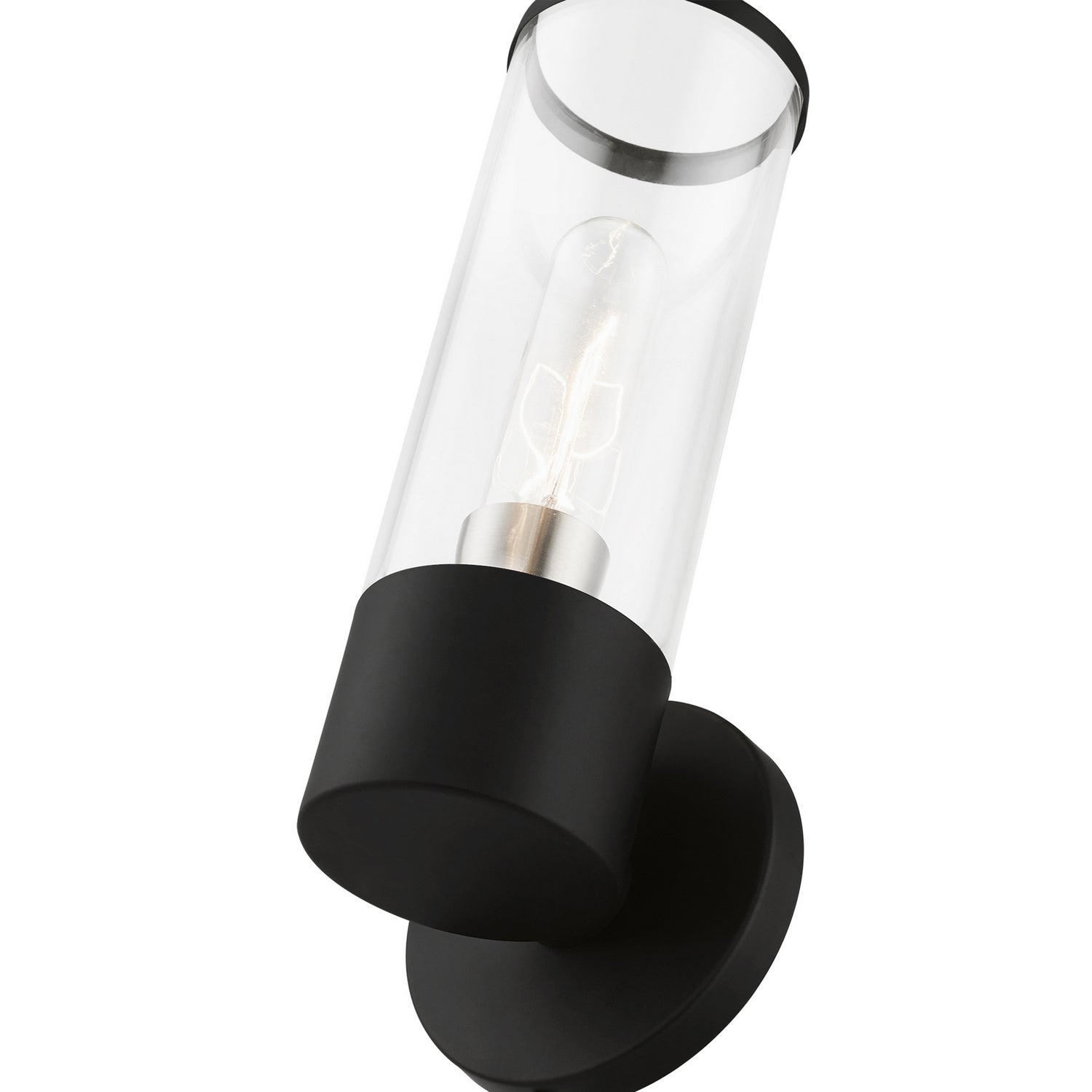 Livex Lighting - 17281-04 - One Light Wall Sconce - Banca - Black w/Brushed Nickel