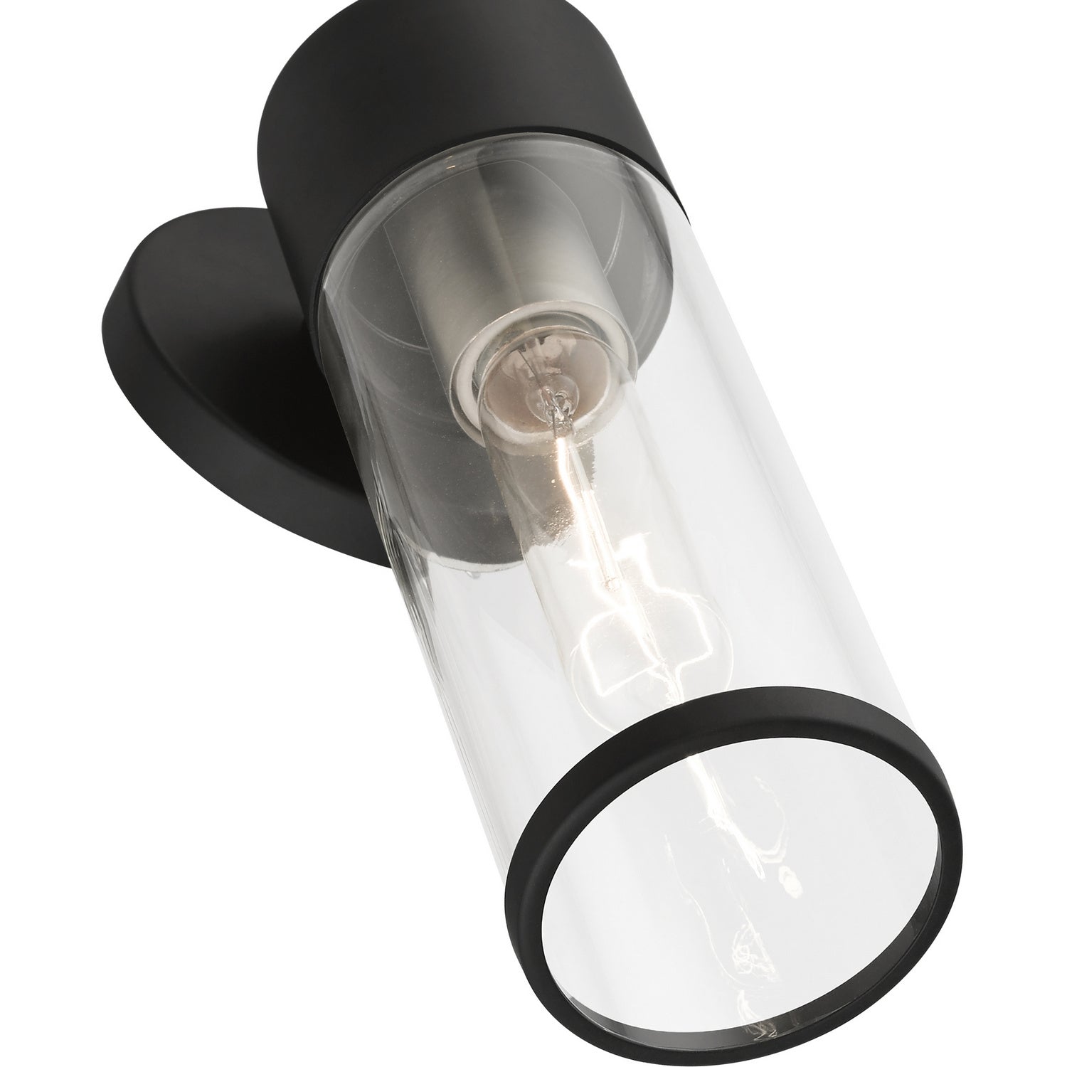 Livex Lighting - 17281-04 - One Light Wall Sconce - Banca - Black w/Brushed Nickel