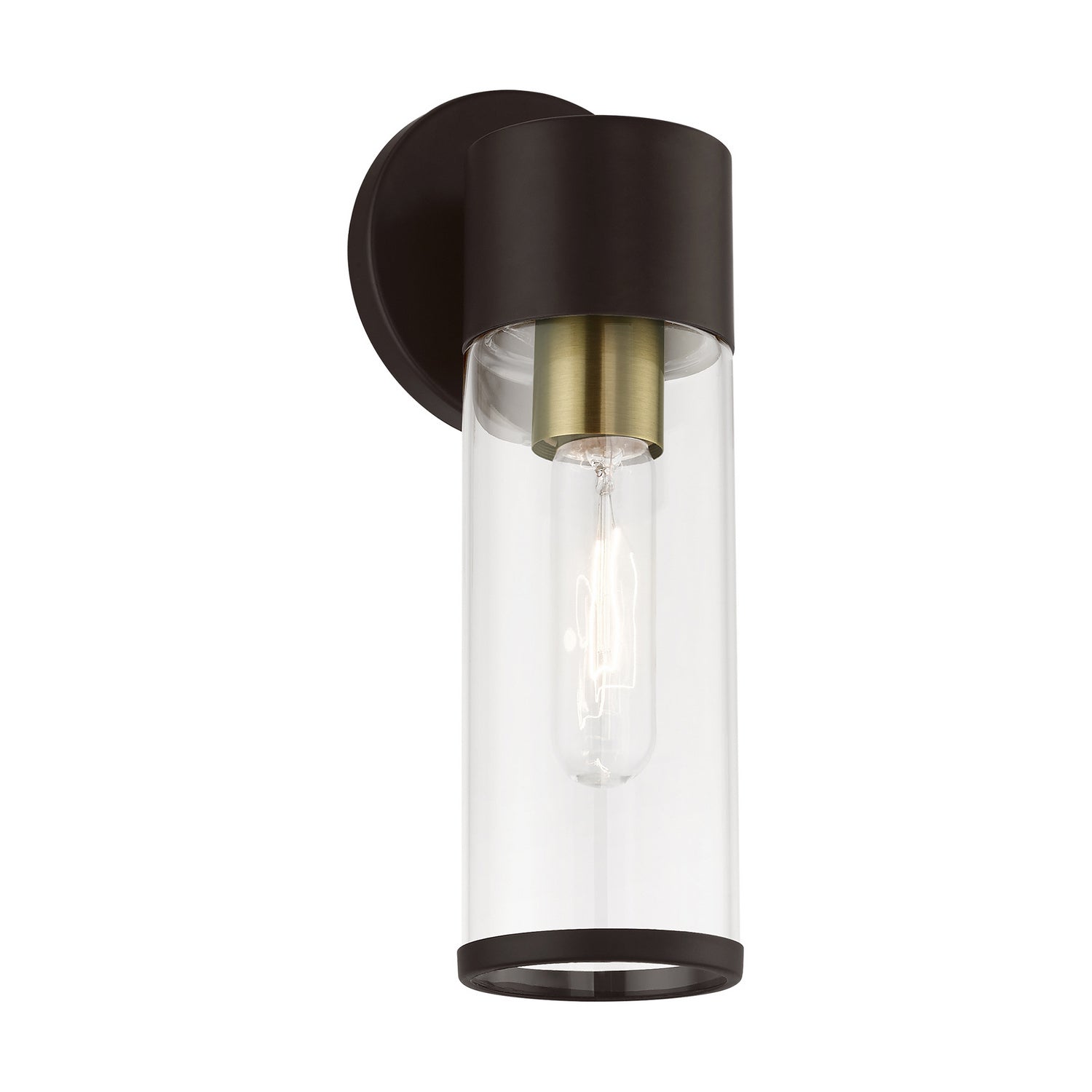 Livex Lighting - 17281-07 - One Light Wall Sconce - Banca - Bronze w/Antique Brass