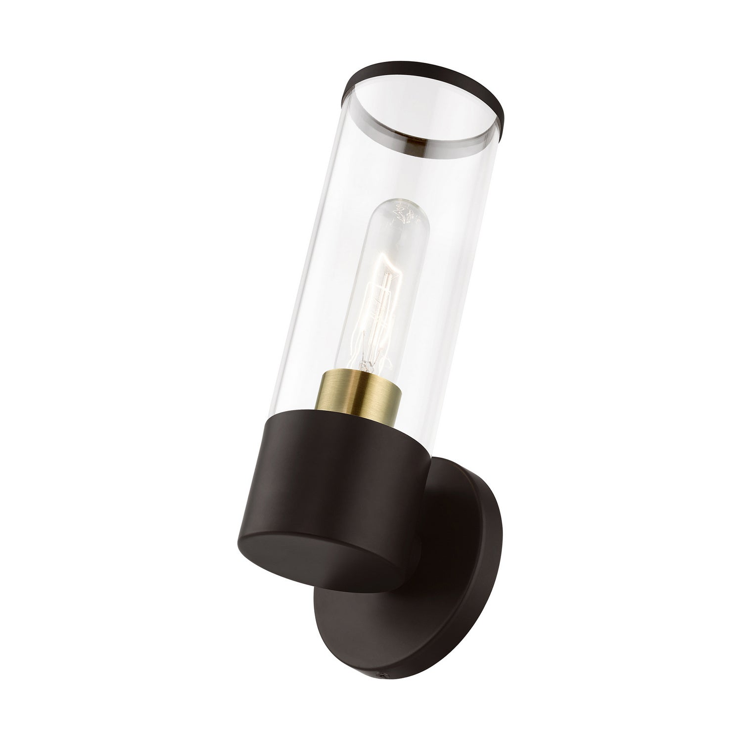 Livex Lighting - 17281-07 - One Light Wall Sconce - Banca - Bronze w/Antique Brass