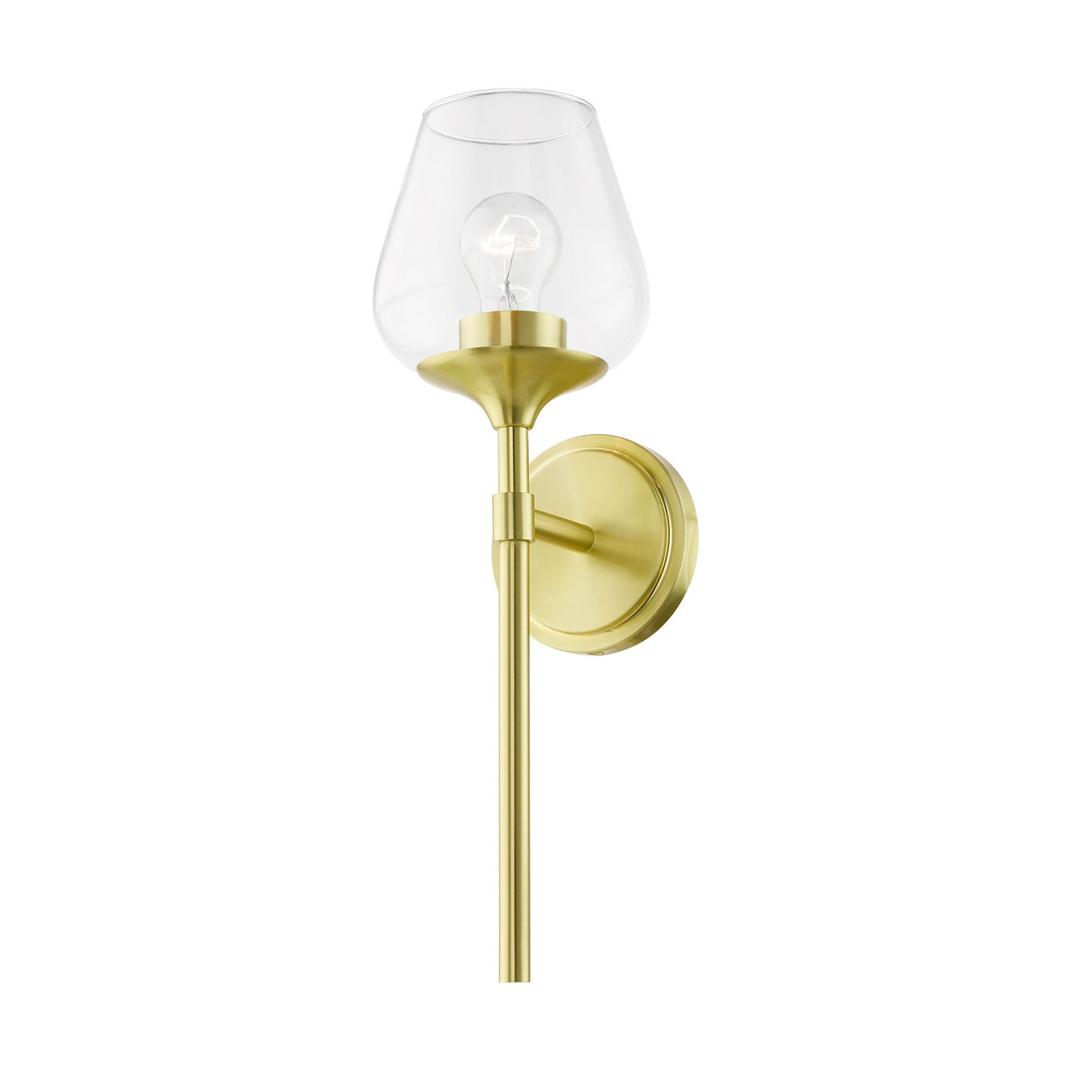 Livex Lighting - 17471-12 - One Light Vanity Sconce - Willow - Satin Brass
