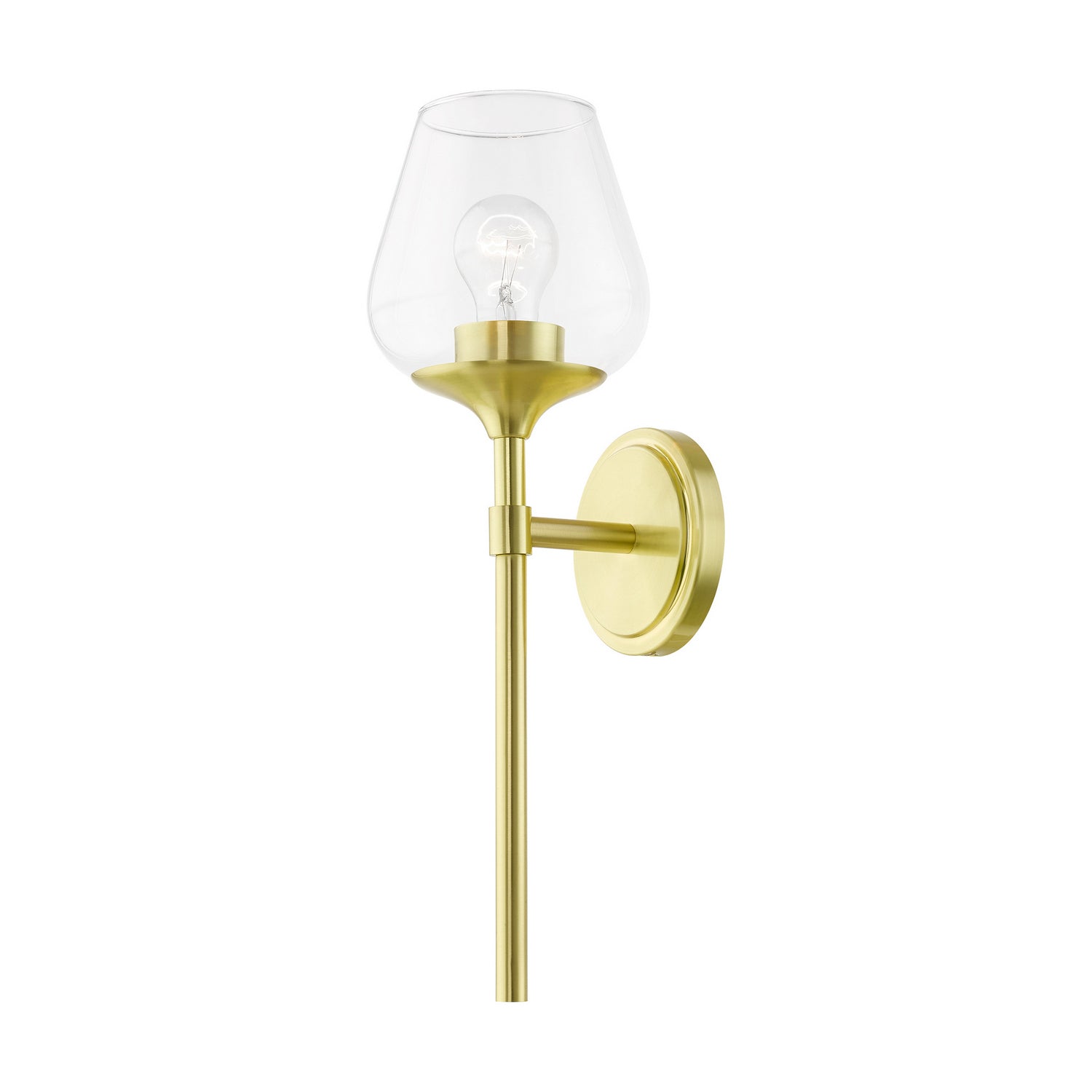 Livex Lighting - 17471-12 - One Light Vanity Sconce - Willow - Satin Brass