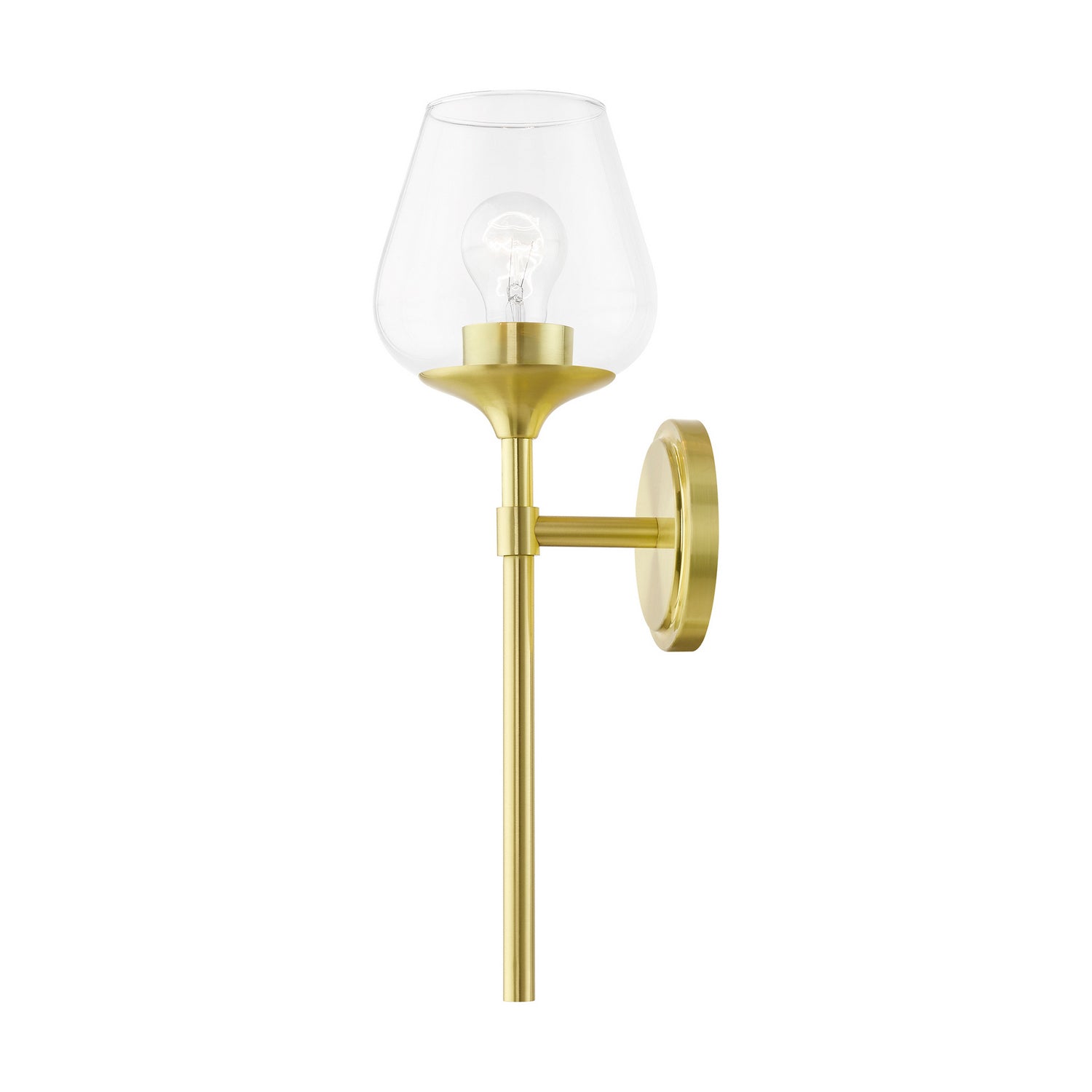 Livex Lighting - 17471-12 - One Light Vanity Sconce - Willow - Satin Brass