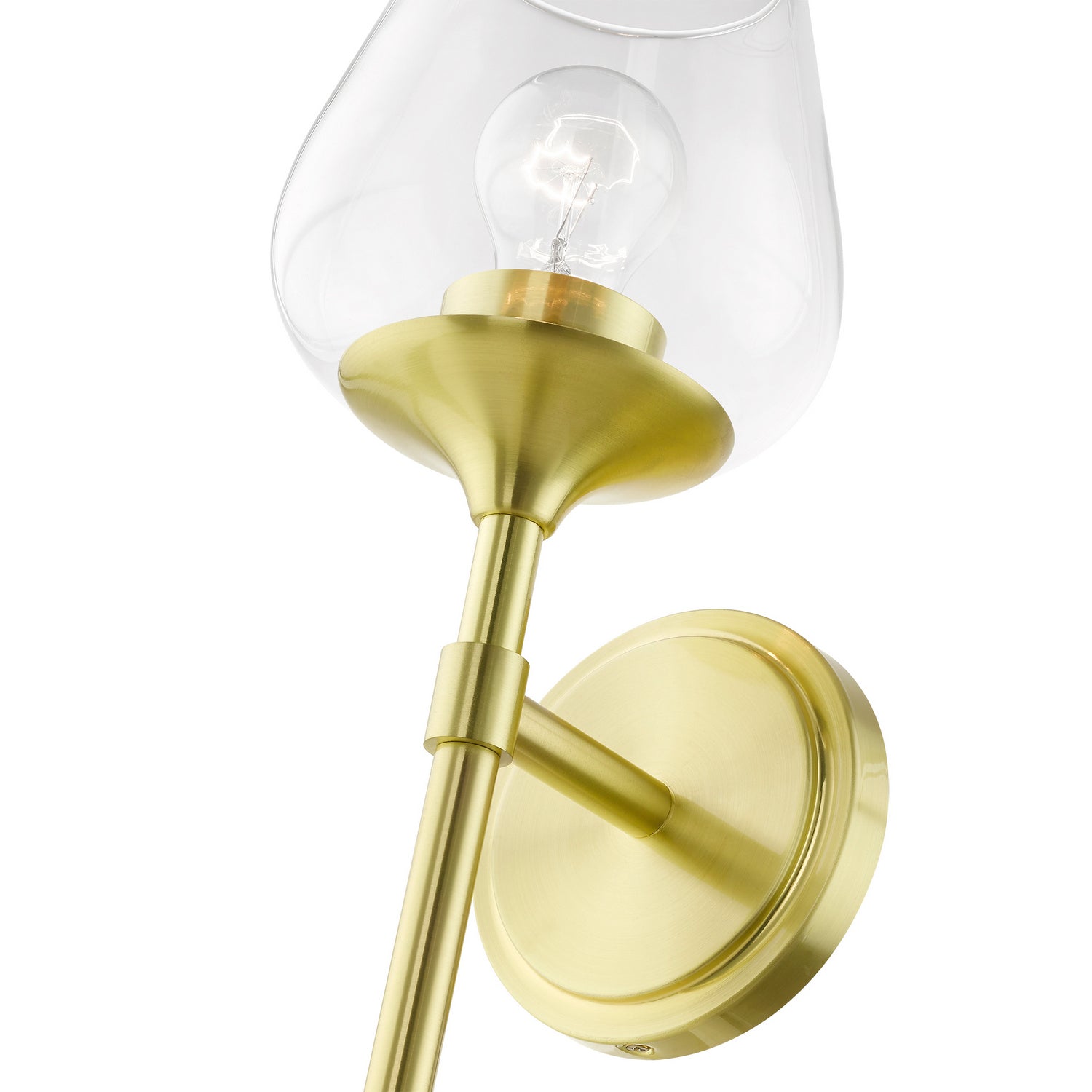 Livex Lighting - 17471-12 - One Light Vanity Sconce - Willow - Satin Brass