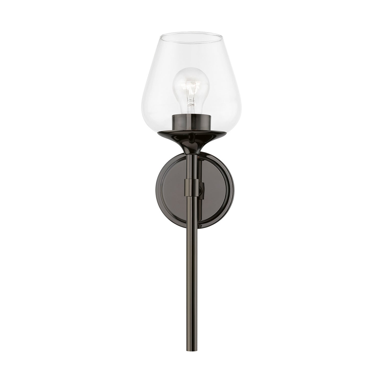 Livex Lighting - 17471-46 - One Light Vanity Sconce - Willow - Black Chrome