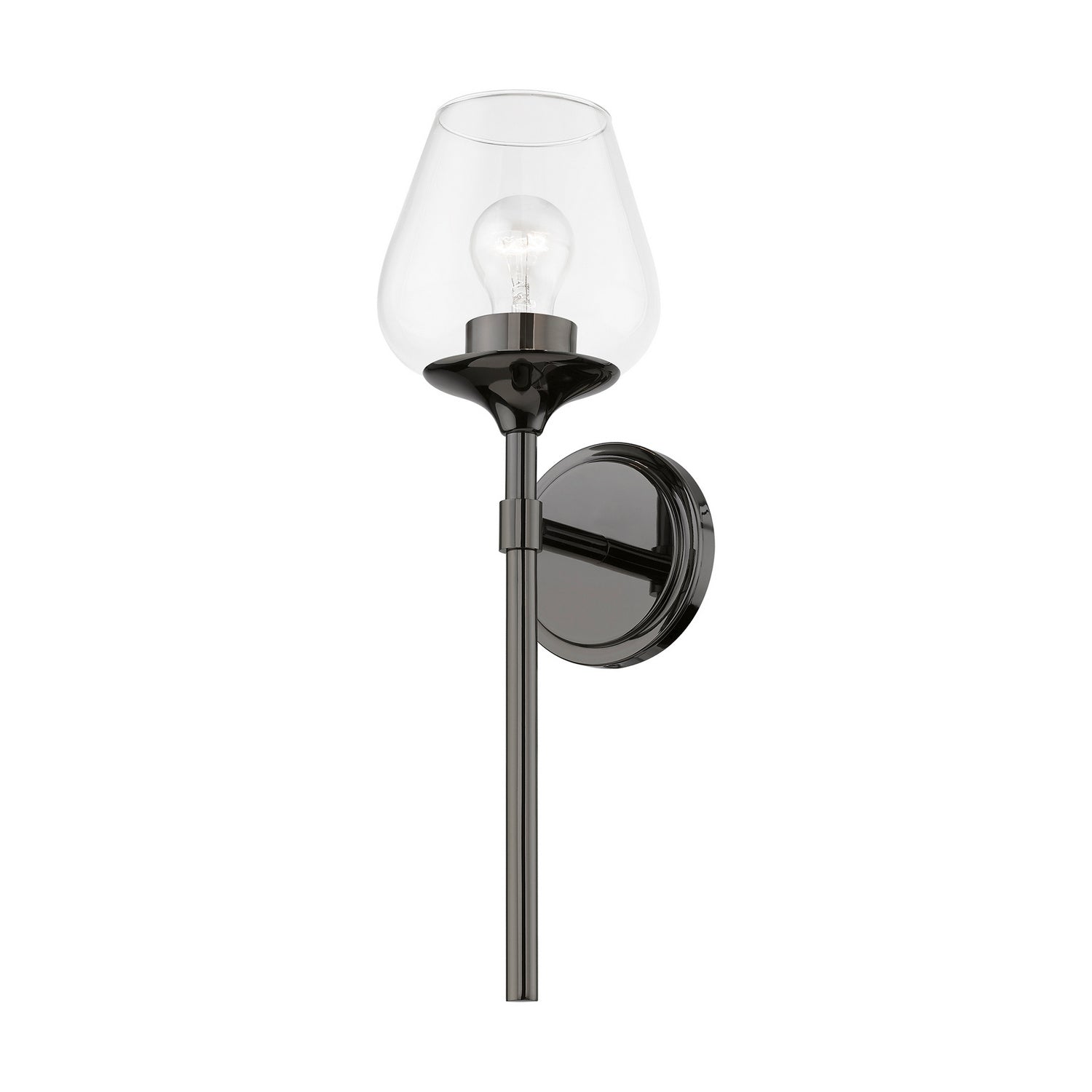 Livex Lighting - 17471-46 - One Light Vanity Sconce - Willow - Black Chrome