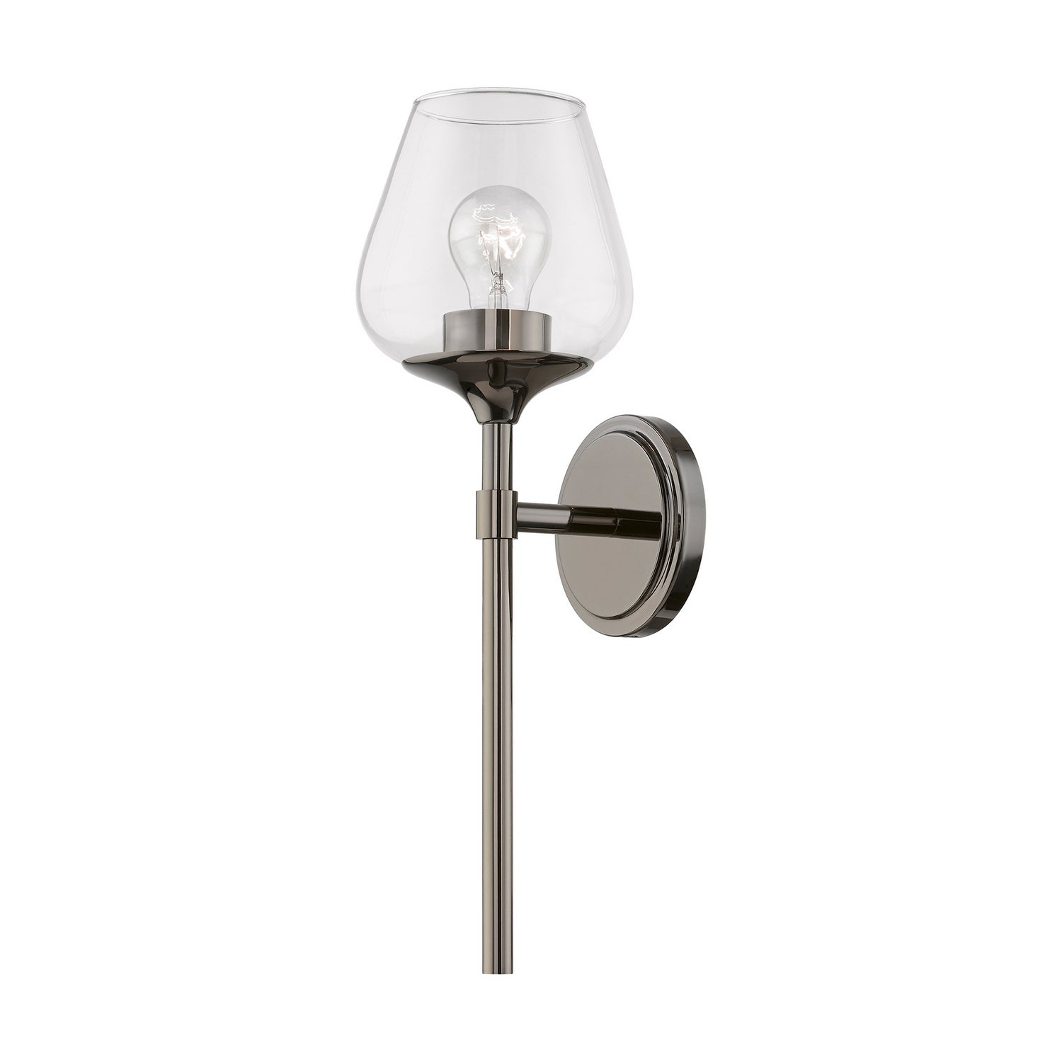 Livex Lighting - 17471-46 - One Light Vanity Sconce - Willow - Black Chrome