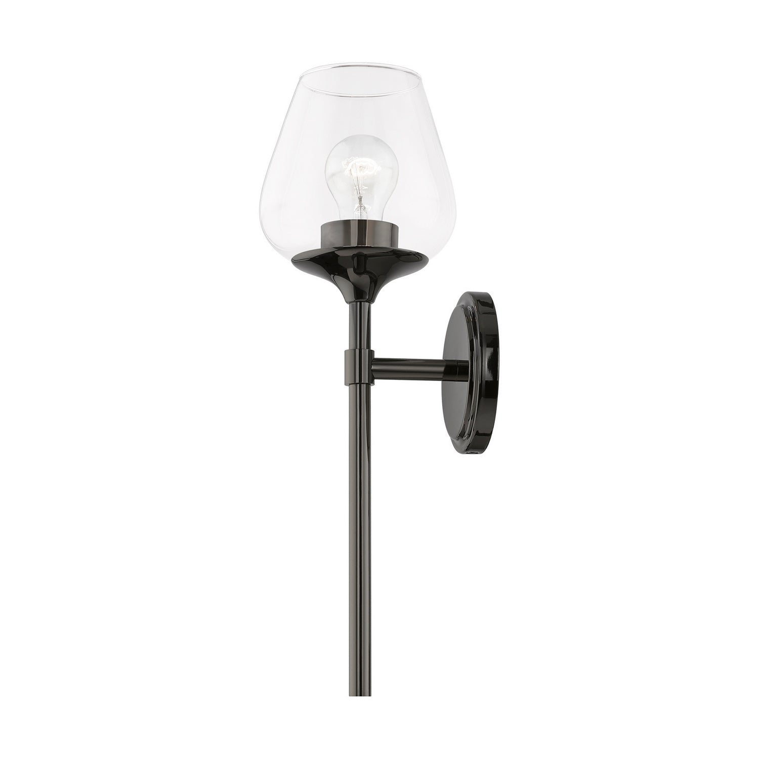 Livex Lighting - 17471-46 - One Light Vanity Sconce - Willow - Black Chrome
