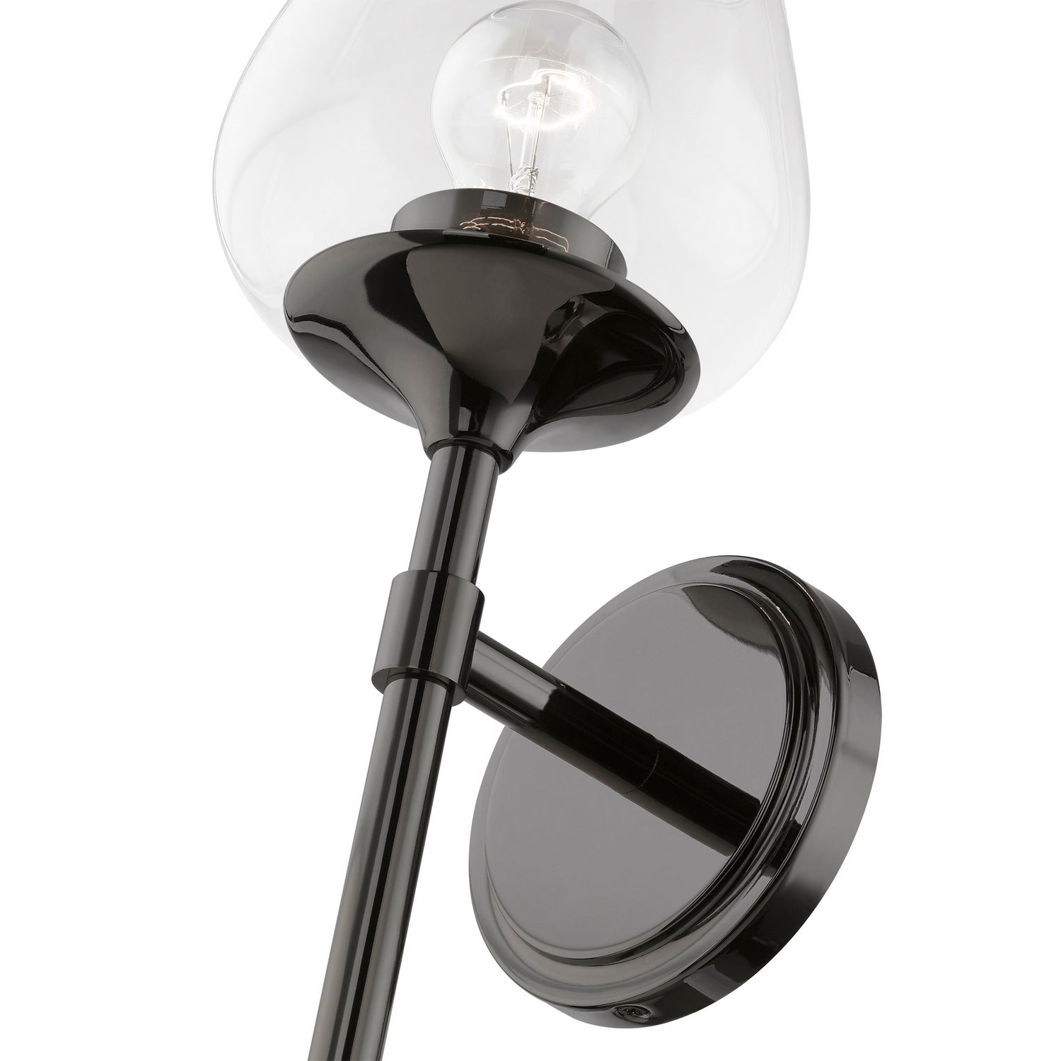 Livex Lighting - 17471-46 - One Light Vanity Sconce - Willow - Black Chrome