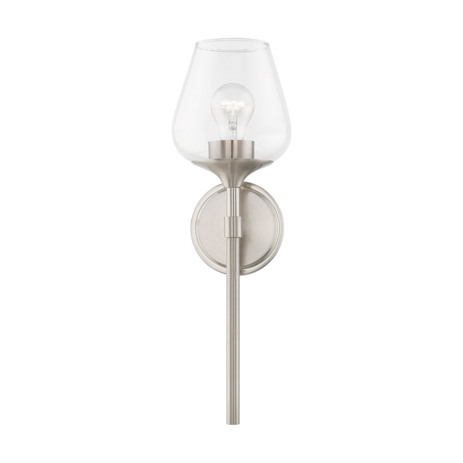 Livex Lighting - 17471-91 - One Light Vanity Sconce - Willow - Brushed Nickel
