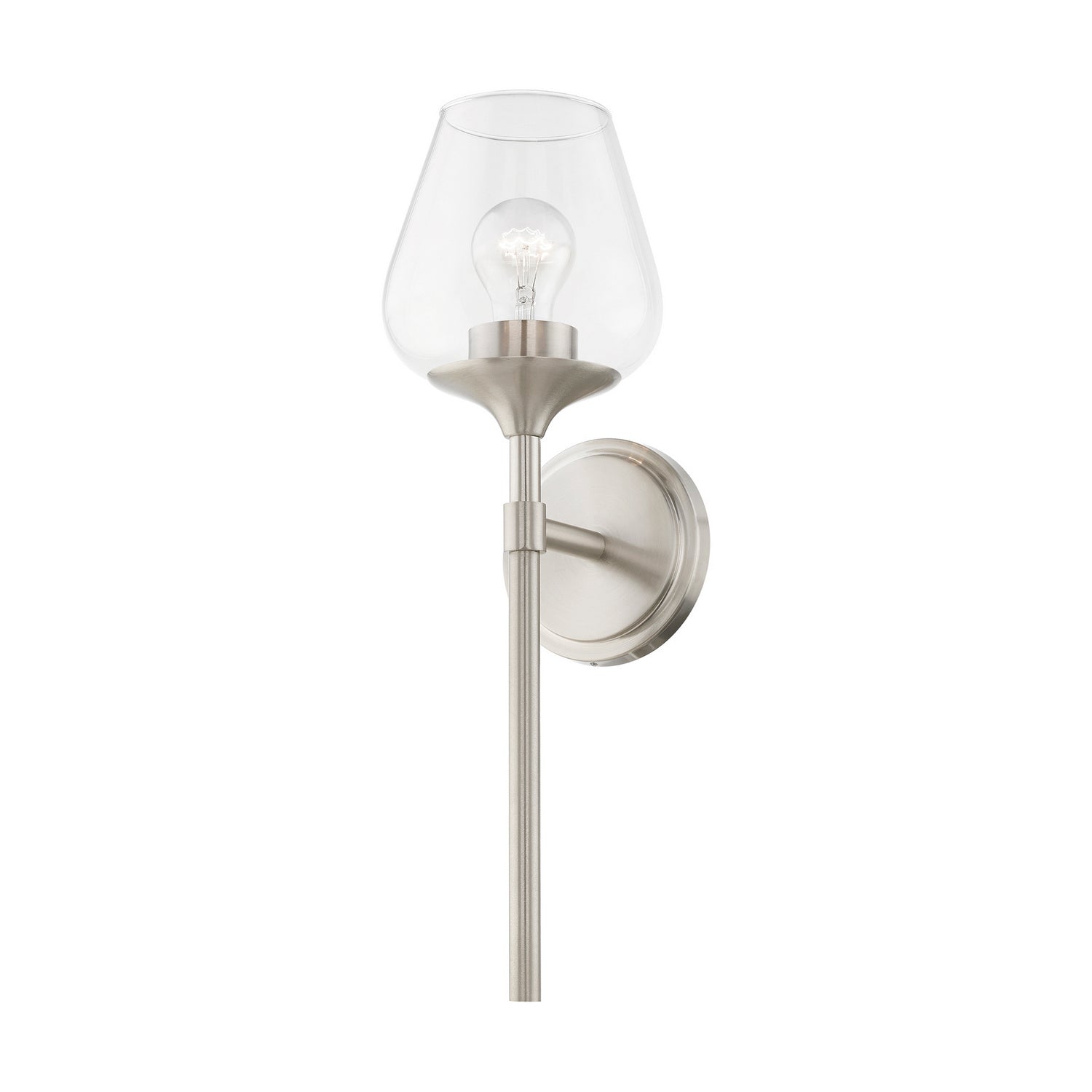 Livex Lighting - 17471-91 - One Light Vanity Sconce - Willow - Brushed Nickel