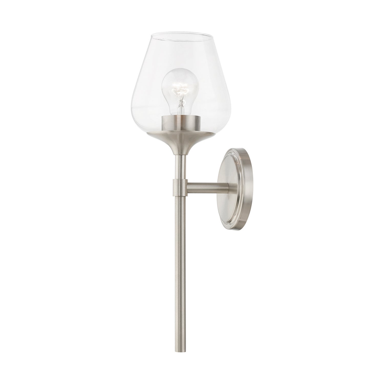 Livex Lighting - 17471-91 - One Light Vanity Sconce - Willow - Brushed Nickel