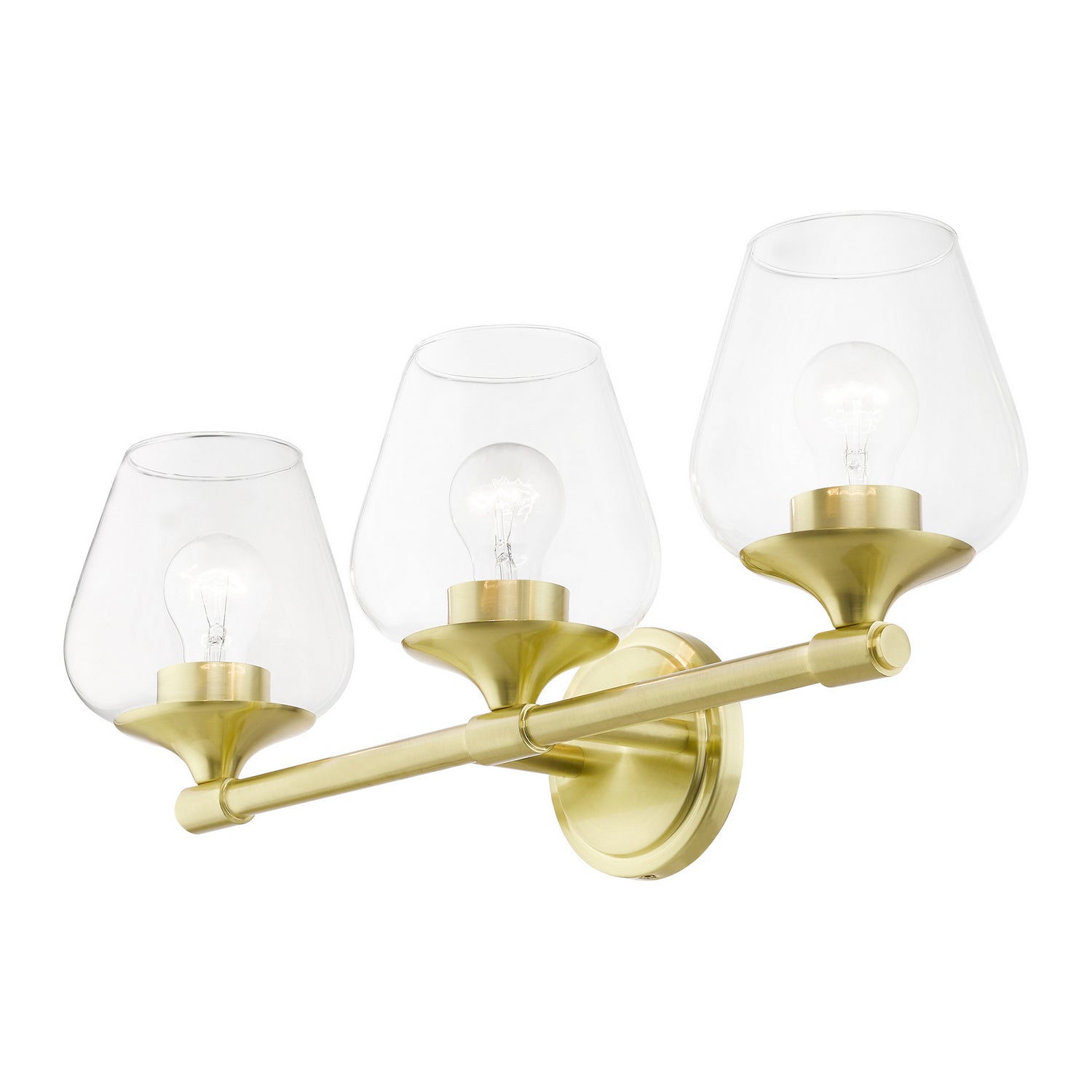 Livex Lighting - 17473-12 - Three Light Vanity Sconce - Willow - Satin Brass