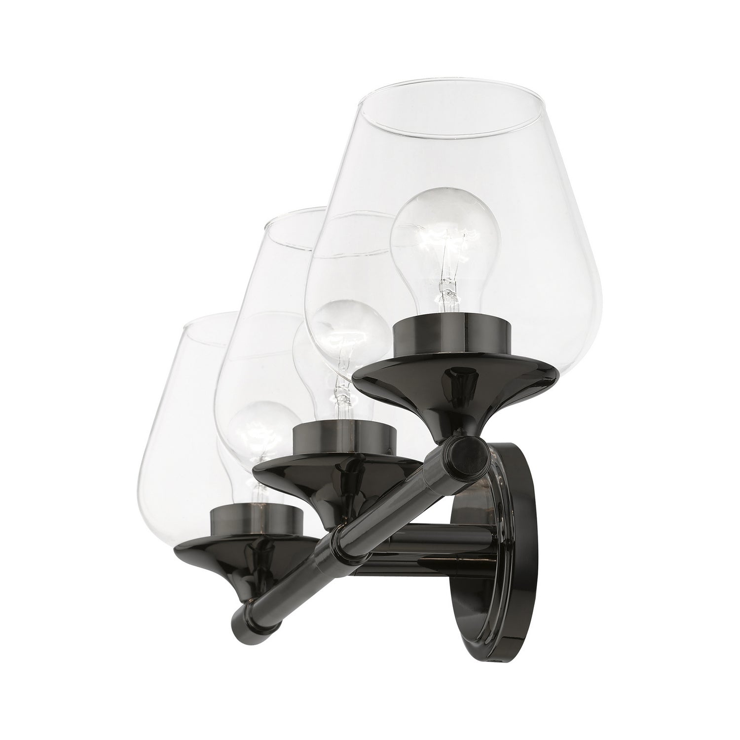 Livex Lighting - 17473-46 - Three Light Vanity Sconce - Willow - Black Chrome