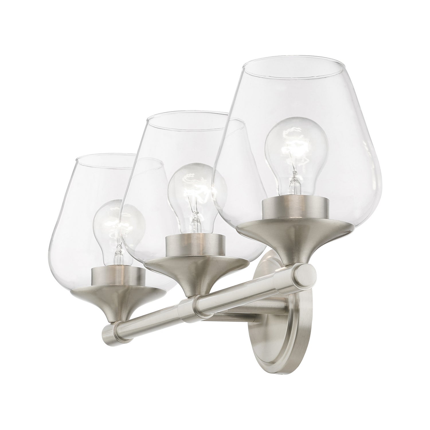 Livex Lighting - 17473-91 - Three Light Vanity Sconce - Willow - Brushed Nickel