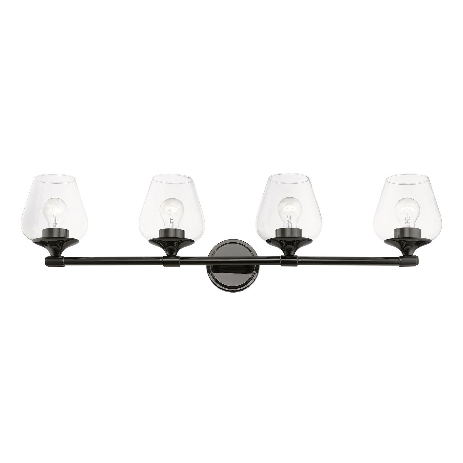 Livex Lighting - 17474-46 - Four Light Vanity Sconce - Willow - Black Chrome