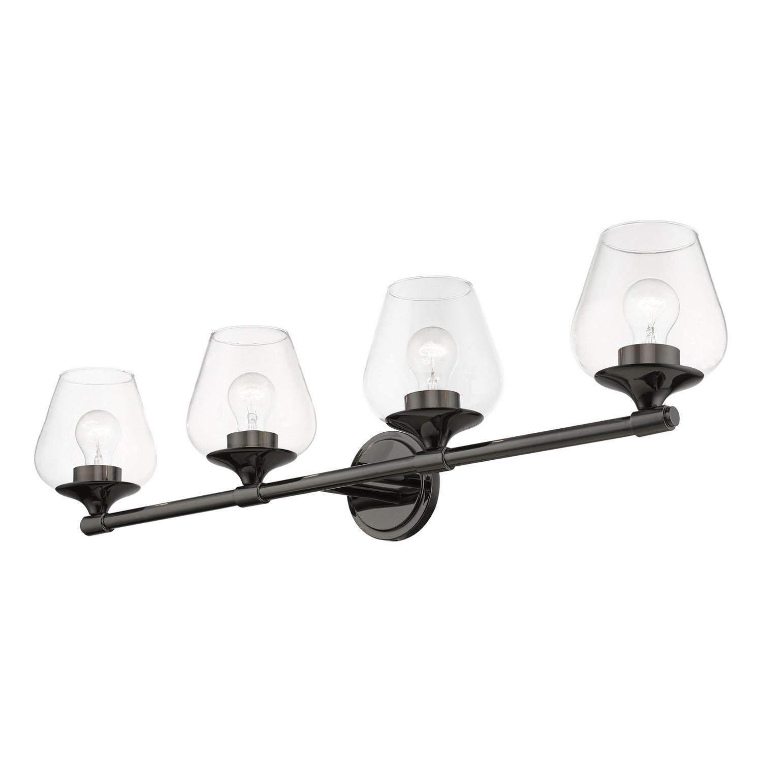 Livex Lighting - 17474-46 - Four Light Vanity Sconce - Willow - Black Chrome