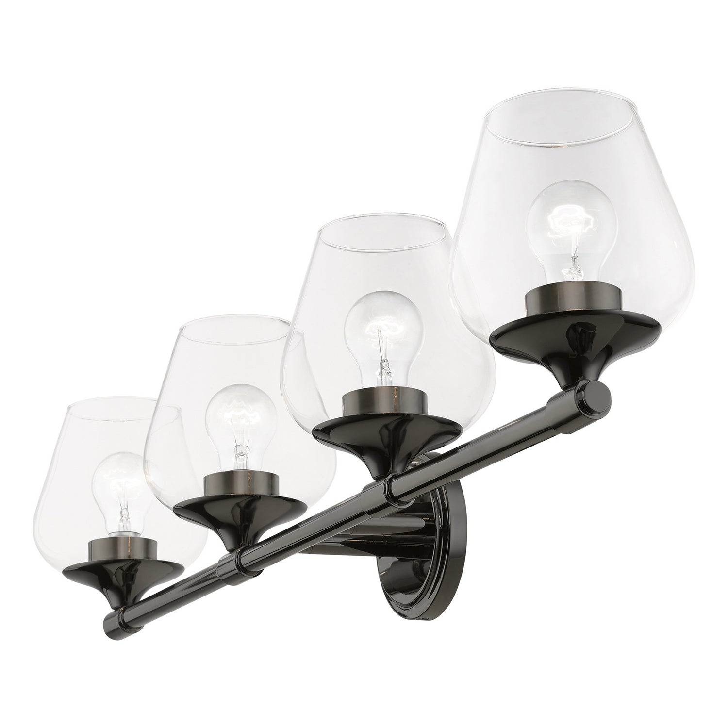 Livex Lighting - 17474-46 - Four Light Vanity Sconce - Willow - Black Chrome