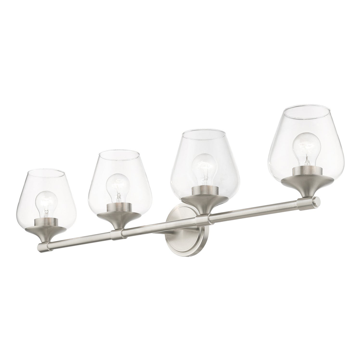 Livex Lighting - 17474-91 - Four Light Vanity Sconce - Willow - Brushed Nickel