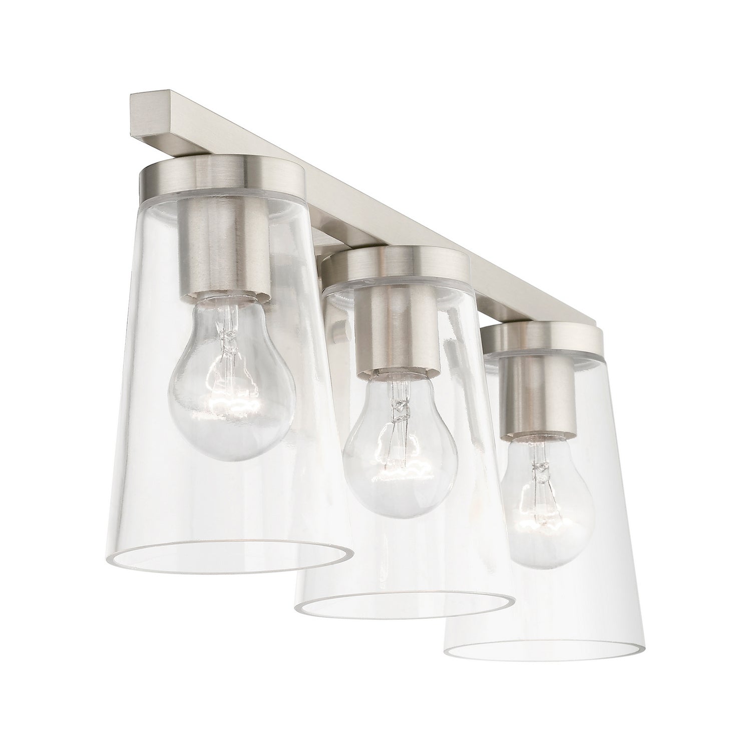 Livex Lighting - 17623-91 - Three Light Vanity Sconce - Cityview - Brushed Nickel