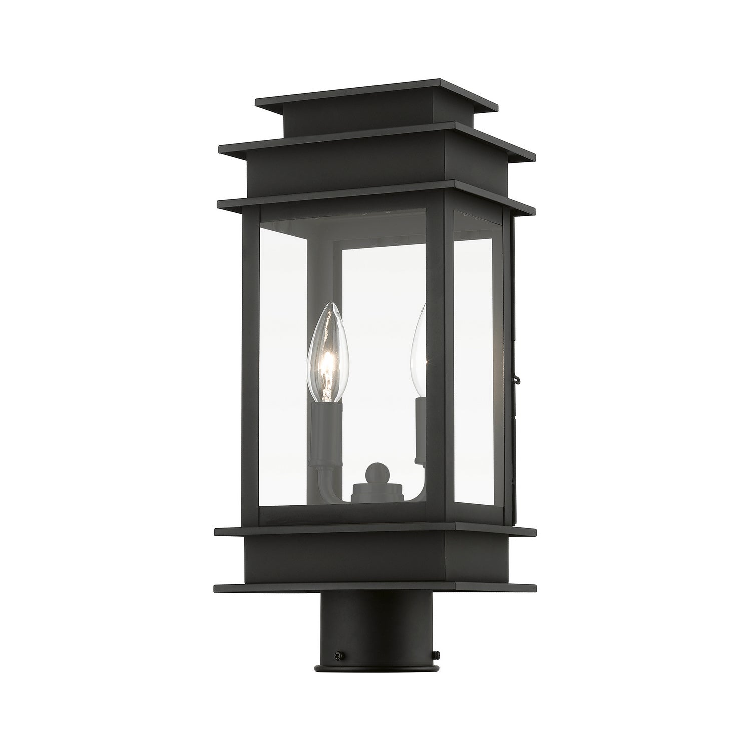 Livex Lighting - 2015-04 - Two Light Outdoor Post Top Lantern - Princeton - Black
