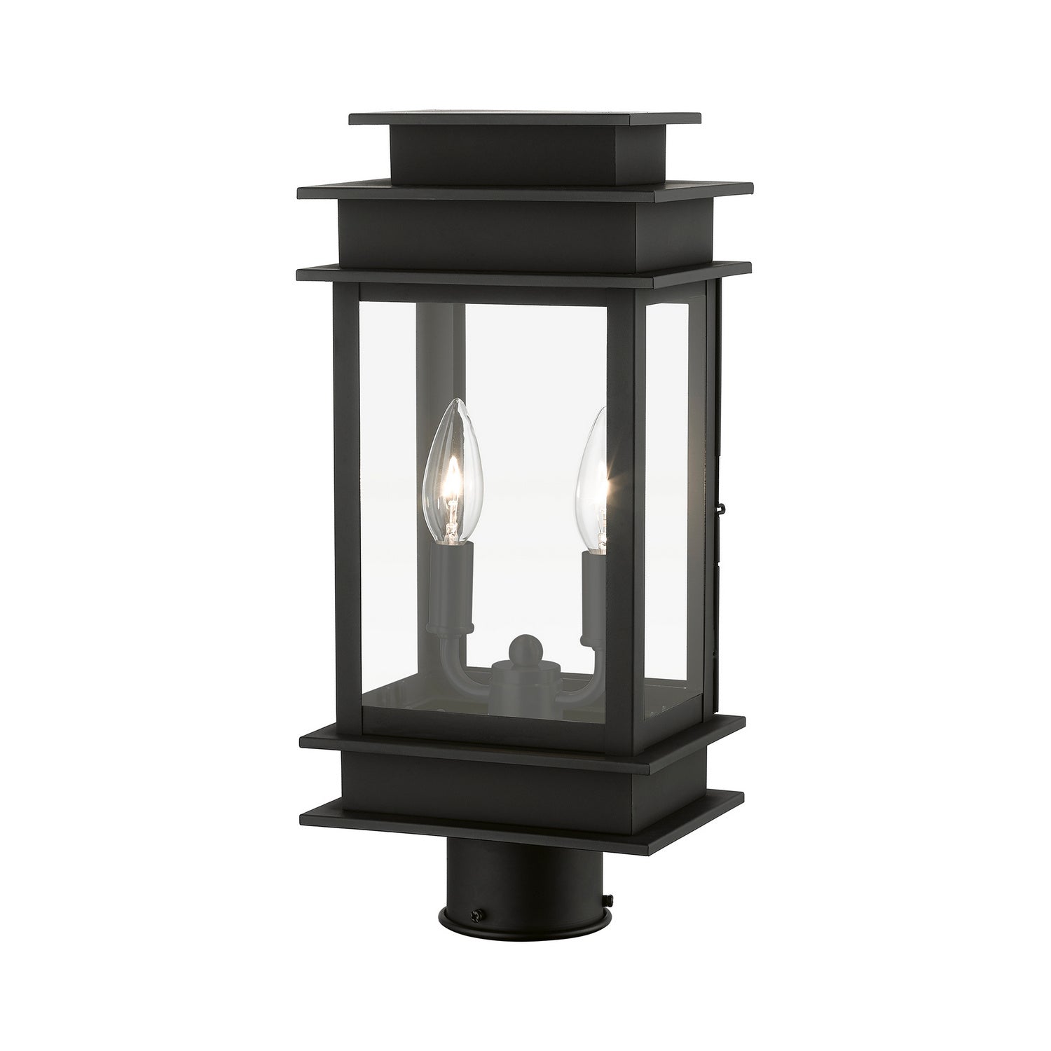 Livex Lighting - 2015-04 - Two Light Outdoor Post Top Lantern - Princeton - Black