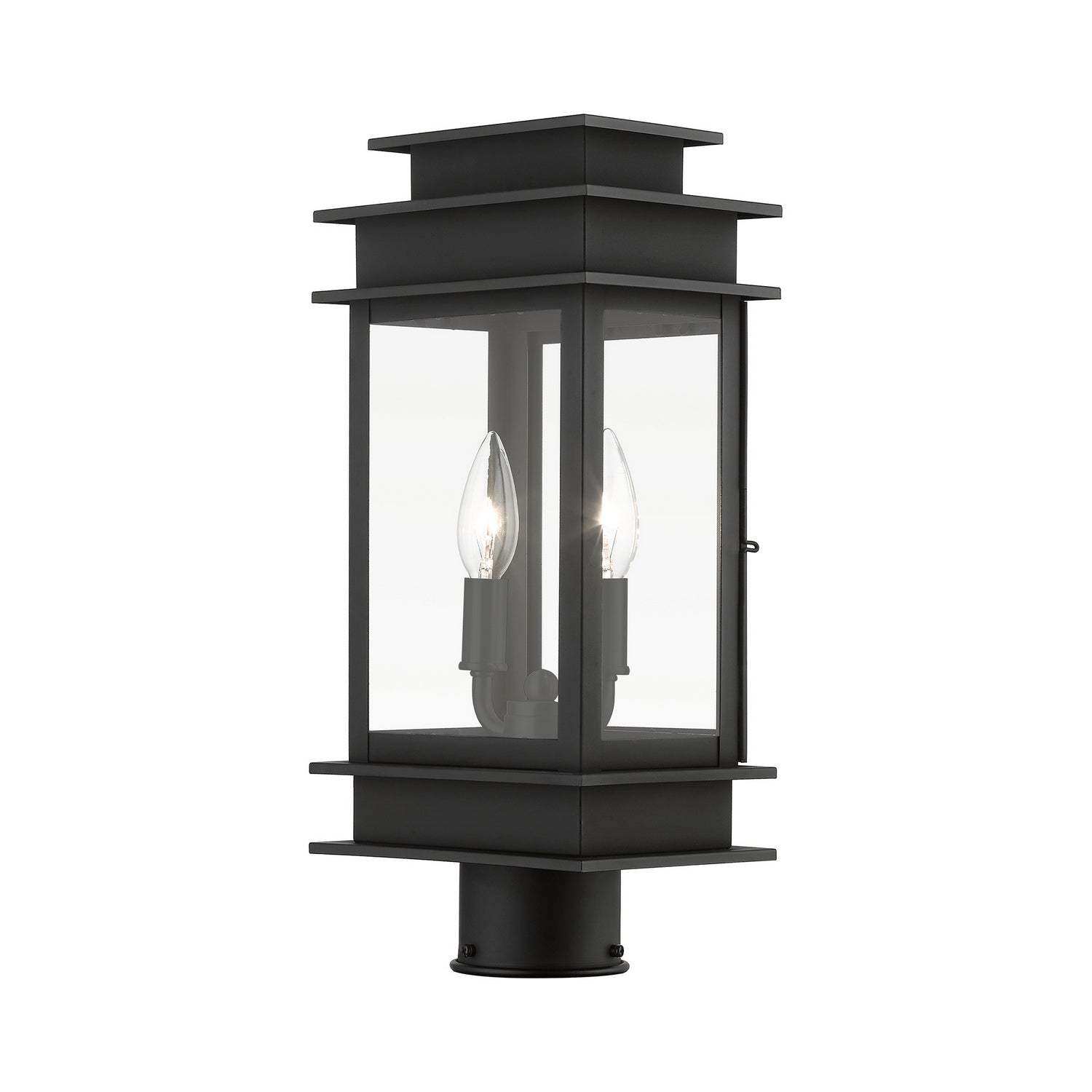 Livex Lighting - 2015-04 - Two Light Outdoor Post Top Lantern - Princeton - Black