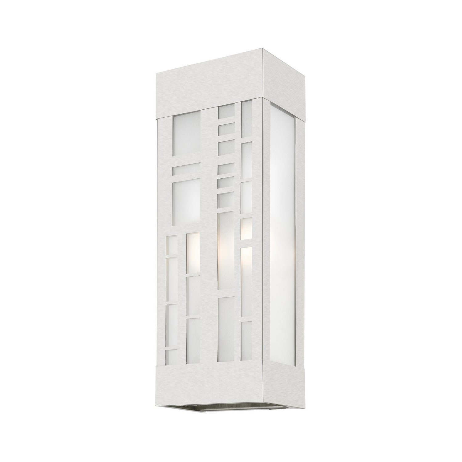 Livex Lighting - 22972-91 - Two Light Outdoor Wall Sconce - Malmo - Brushed Nickel