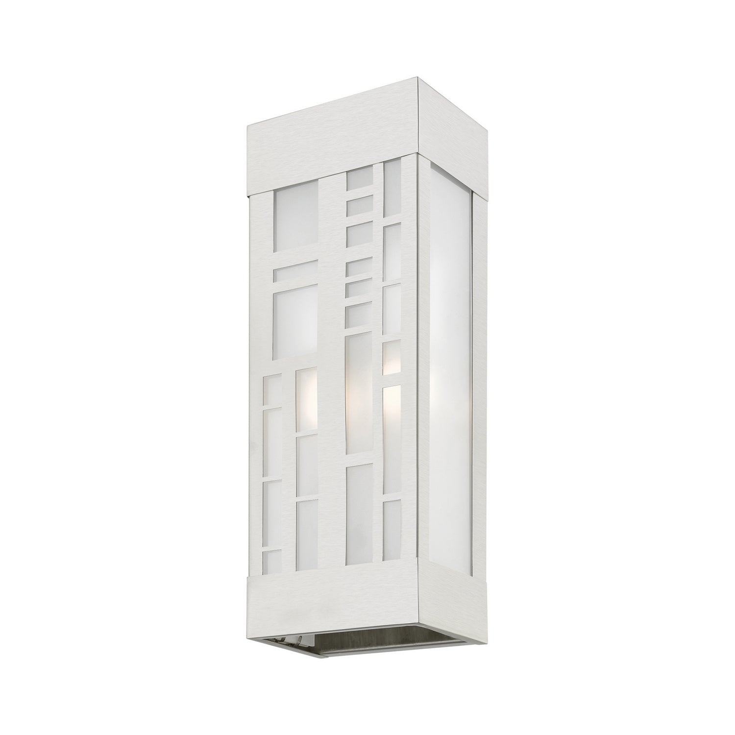 Livex Lighting - 22972-91 - Two Light Outdoor Wall Sconce - Malmo - Brushed Nickel