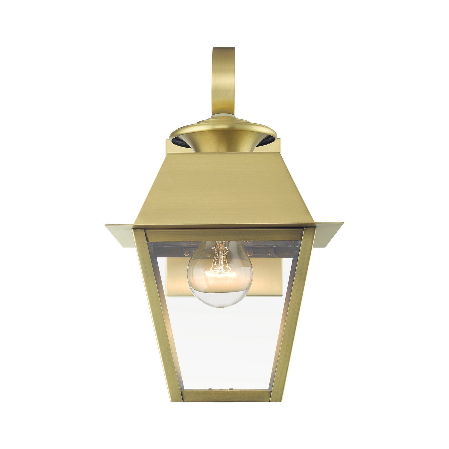 Livex Lighting - 27212-08 - One Light Outdoor Wall Lantern - Wentworth - Natural Brass