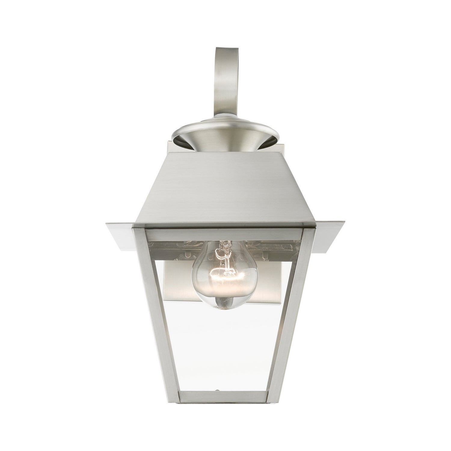 Livex Lighting - 27212-91 - One Light Outdoor Wall Lantern - Wentworth - Brushed Nickel