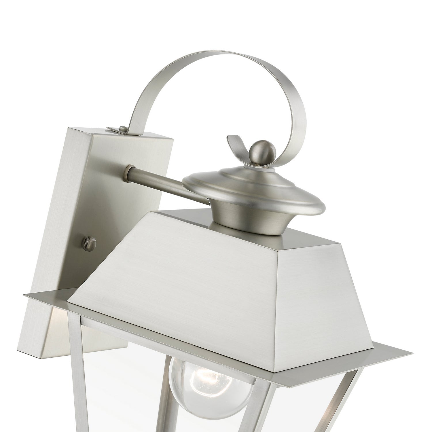 Livex Lighting - 27212-91 - One Light Outdoor Wall Lantern - Wentworth - Brushed Nickel
