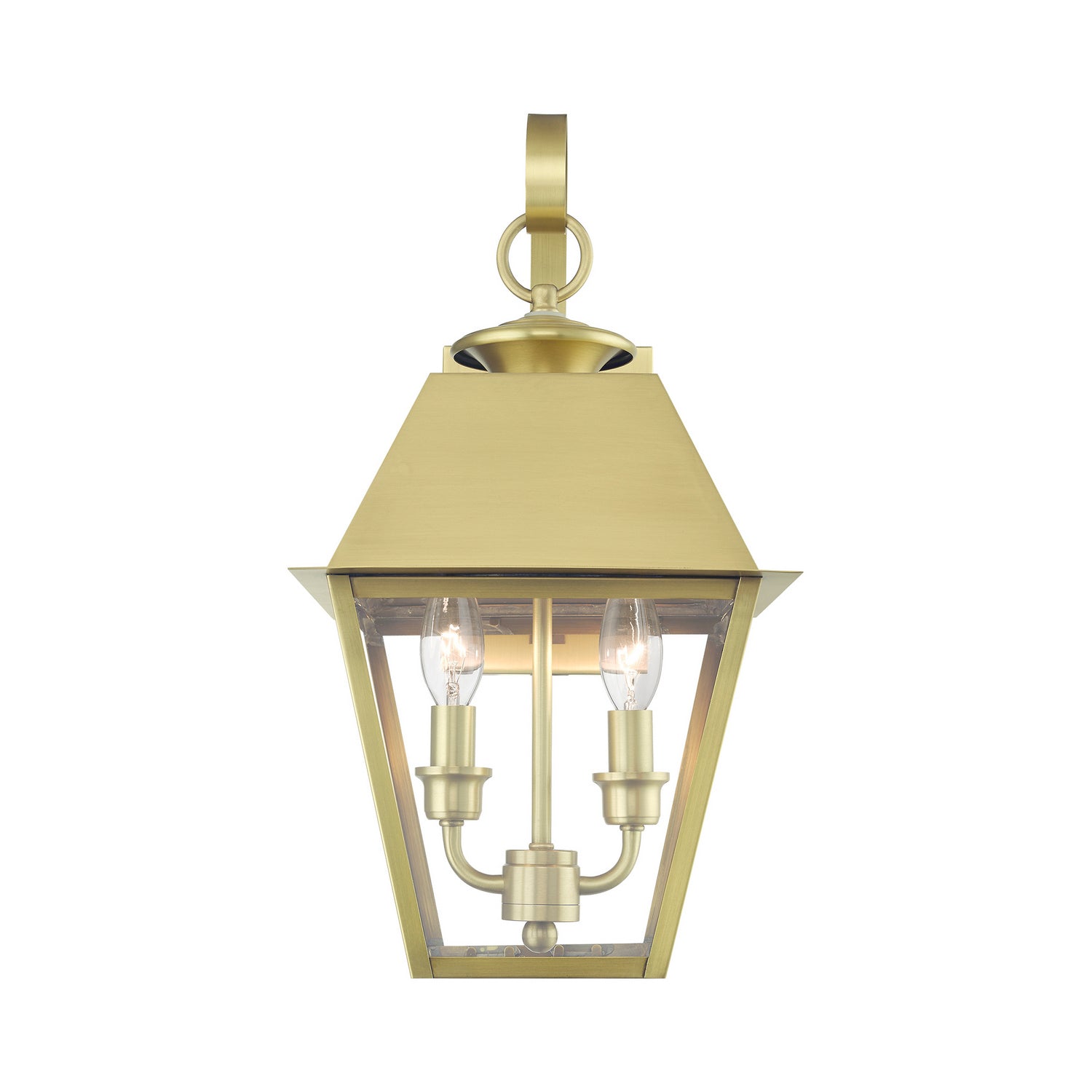Livex Lighting - 27215-08 - Two Light Outdoor Wall Lantern - Wentworth - Natural Brass