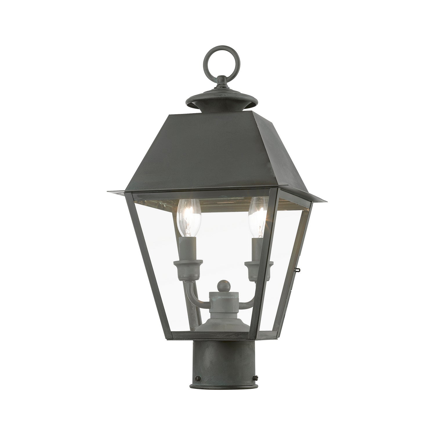 Livex Lighting - 27216-61 - Two Light Outdoor Post Top Lantern - Wentworth - Charcoal