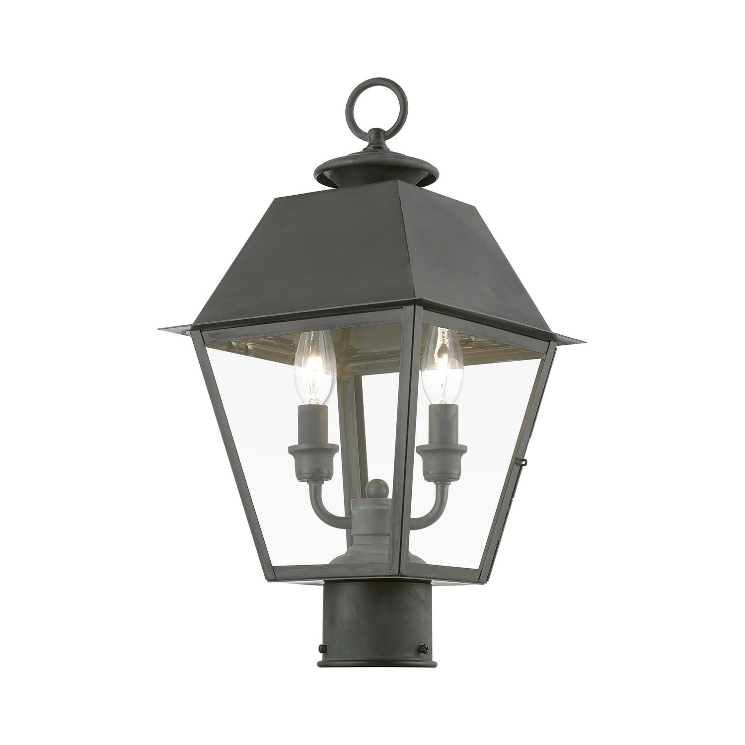 Livex Lighting - 27216-61 - Two Light Outdoor Post Top Lantern - Wentworth - Charcoal