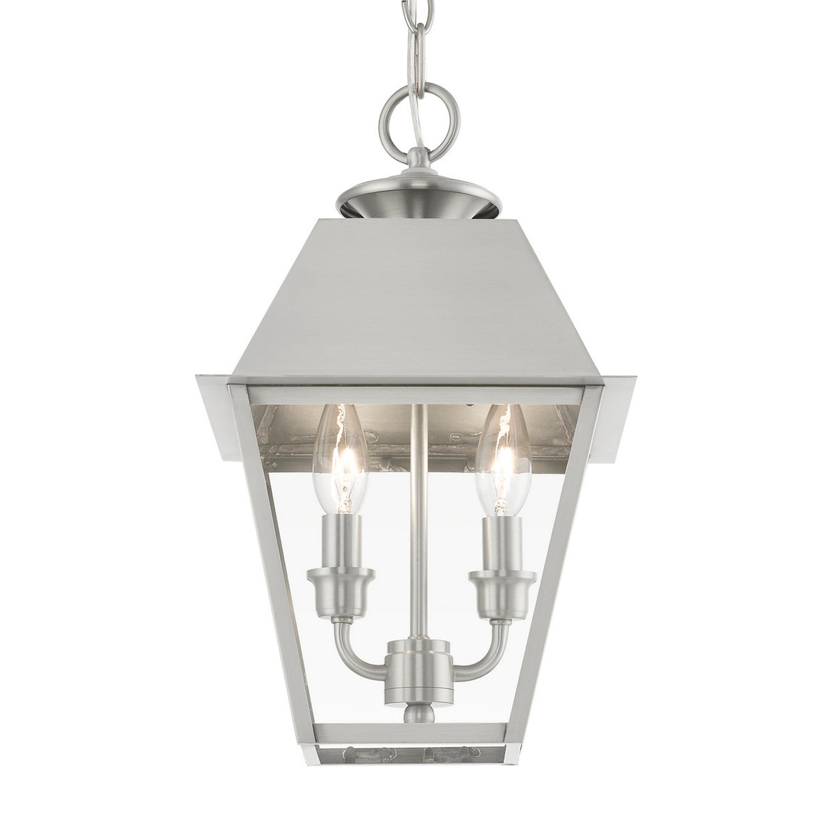 Livex Lighting - 27217-91 - Two Light Outdoor Pendant - Wentworth - Brushed Nickel