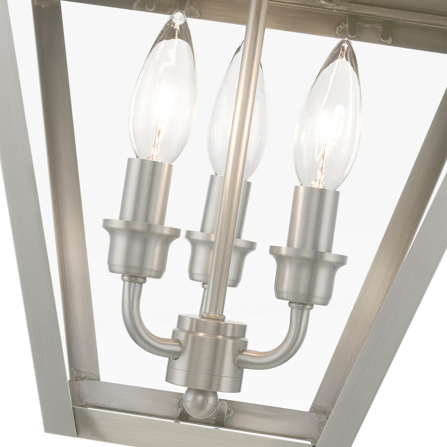 Livex Lighting - 27220-91 - Three Light Outdoor Pendant - Wentworth - Brushed Nickel