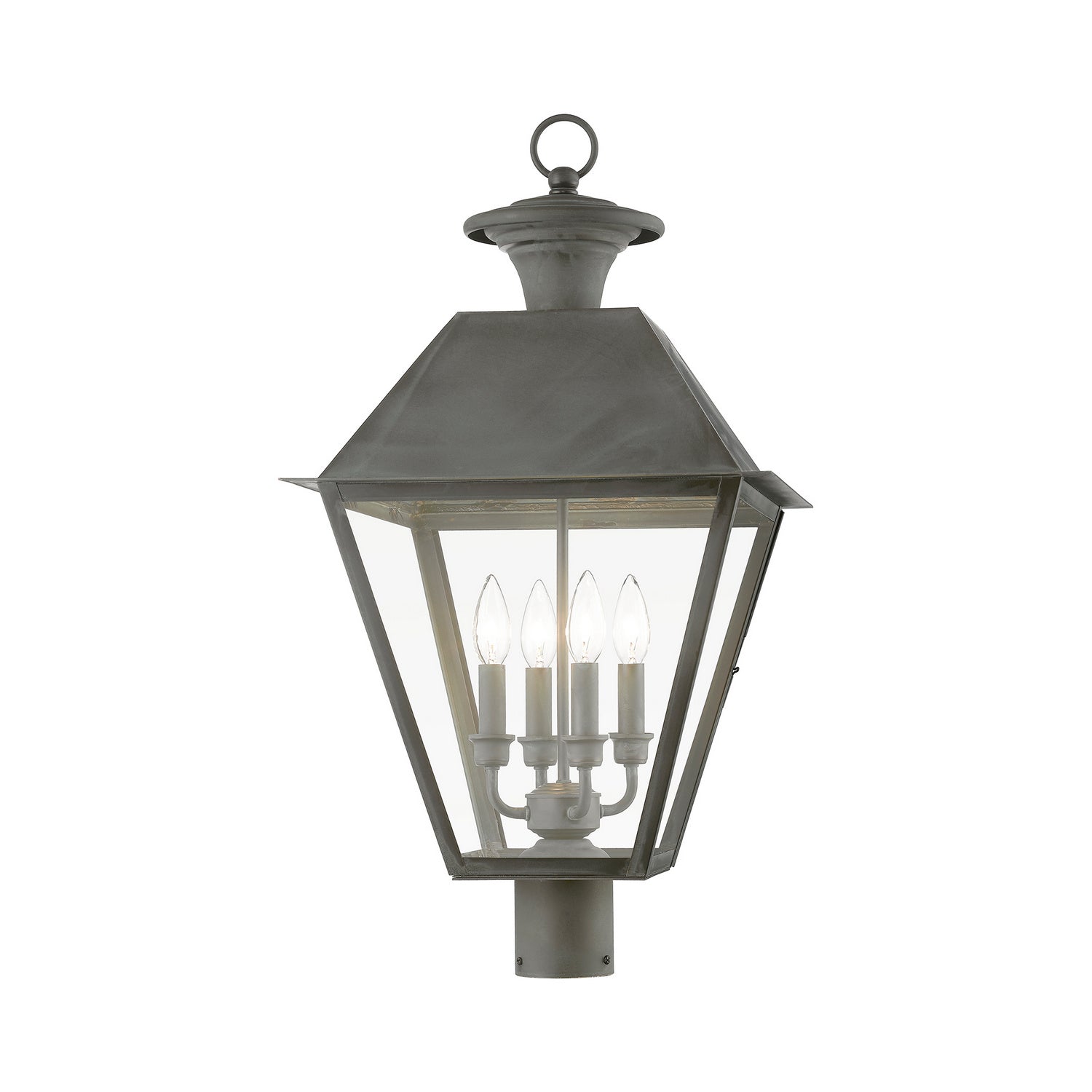 Livex Lighting - 27223-61 - Four Light Outdoor Post Top Lantern - Wentworth - Charcoal