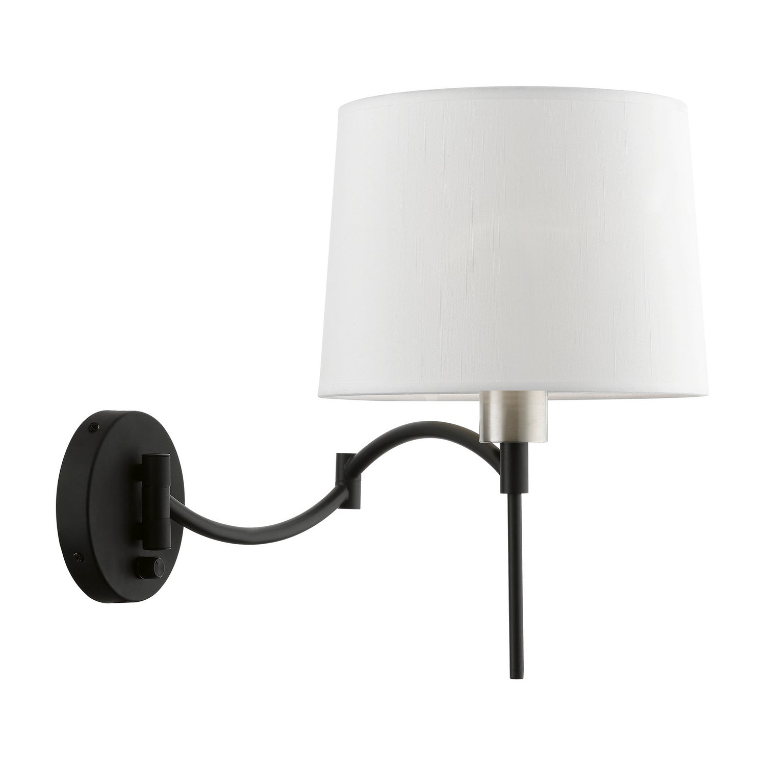 Livex Lighting - 40044-04 - One Light Swing Arm Wall Lamp - Swing Arm Wall Lamps - Black w/Brushed Nickel