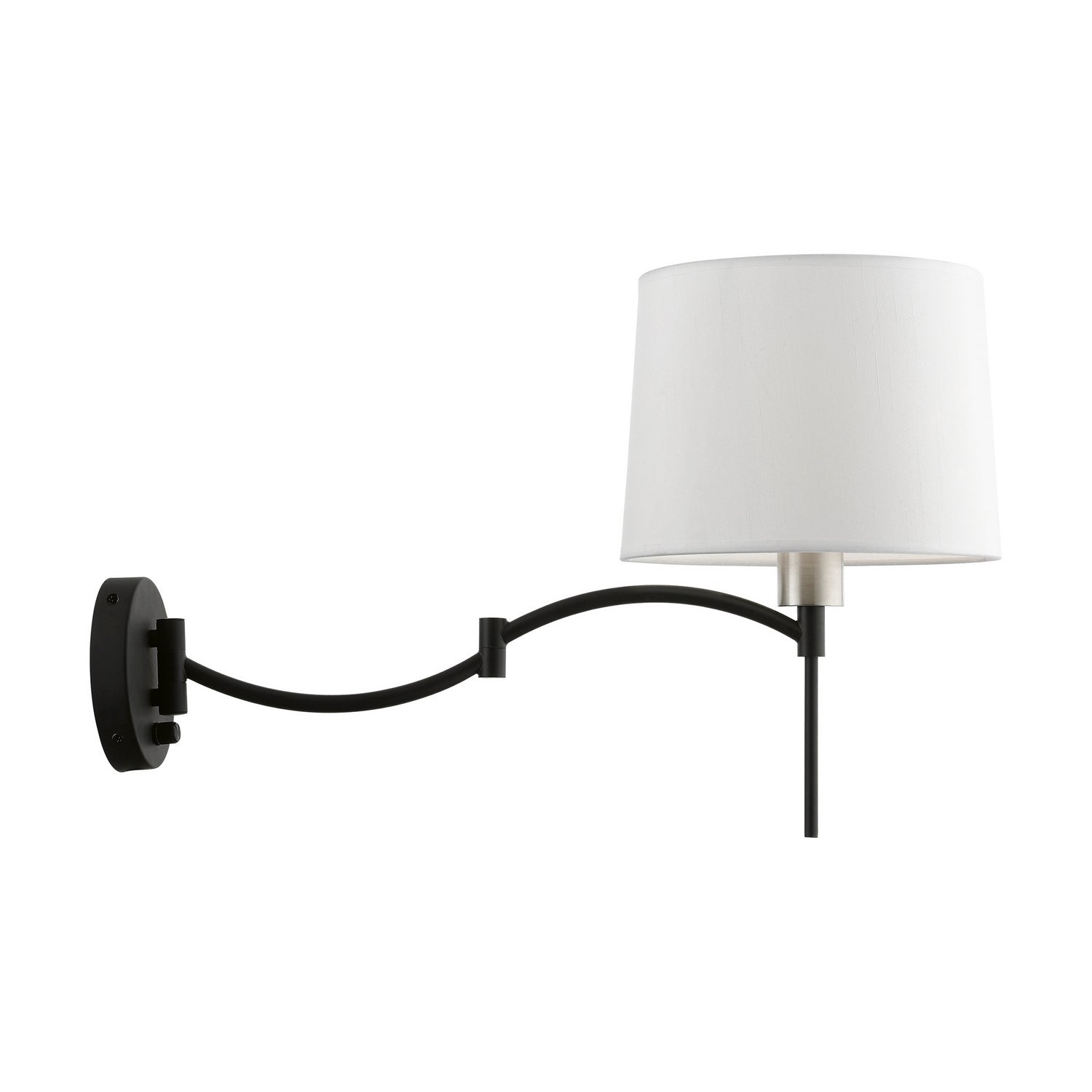 Livex Lighting - 40044-04 - One Light Swing Arm Wall Lamp - Swing Arm Wall Lamps - Black w/Brushed Nickel