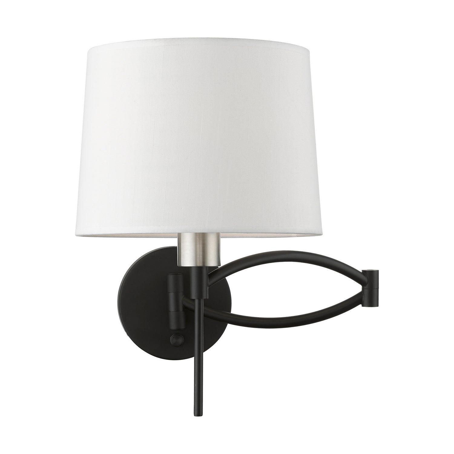 Livex Lighting - 40044-04 - One Light Swing Arm Wall Lamp - Swing Arm Wall Lamps - Black w/Brushed Nickel