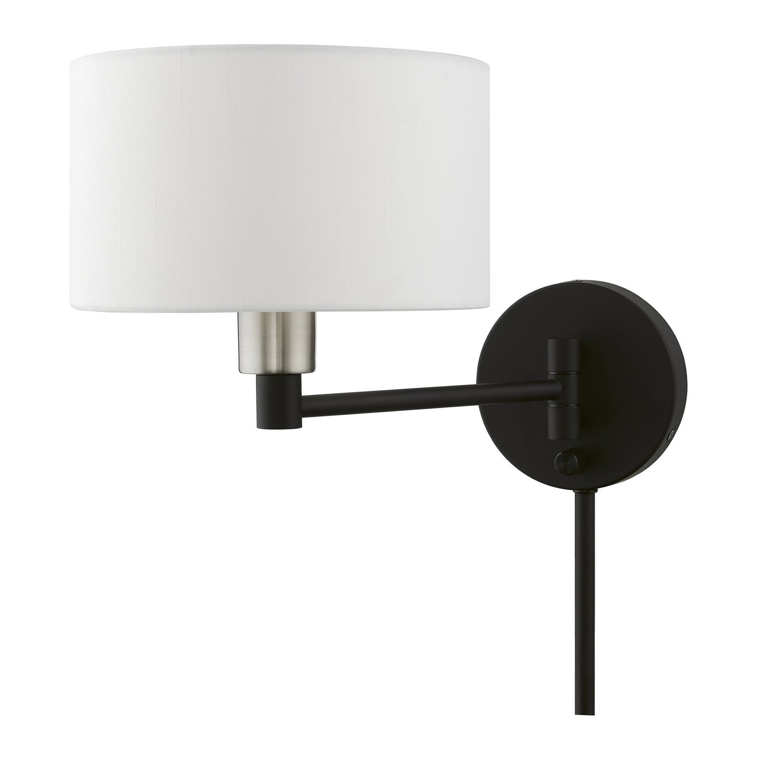 Livex Lighting - 40080-04 - One Light Swing Arm Wall Lamp - Swing Arm Wall Lamps - Black w/Brushed Nickel