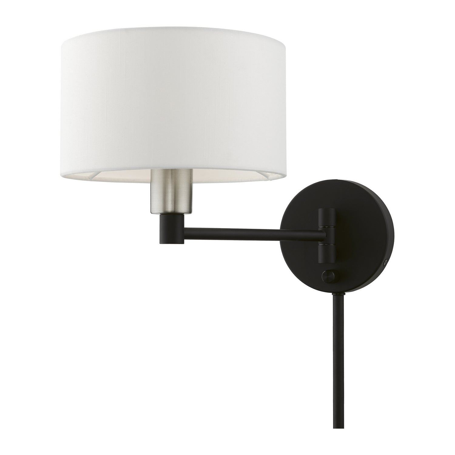 Livex Lighting - 40080-04 - One Light Swing Arm Wall Lamp - Swing Arm Wall Lamps - Black w/Brushed Nickel