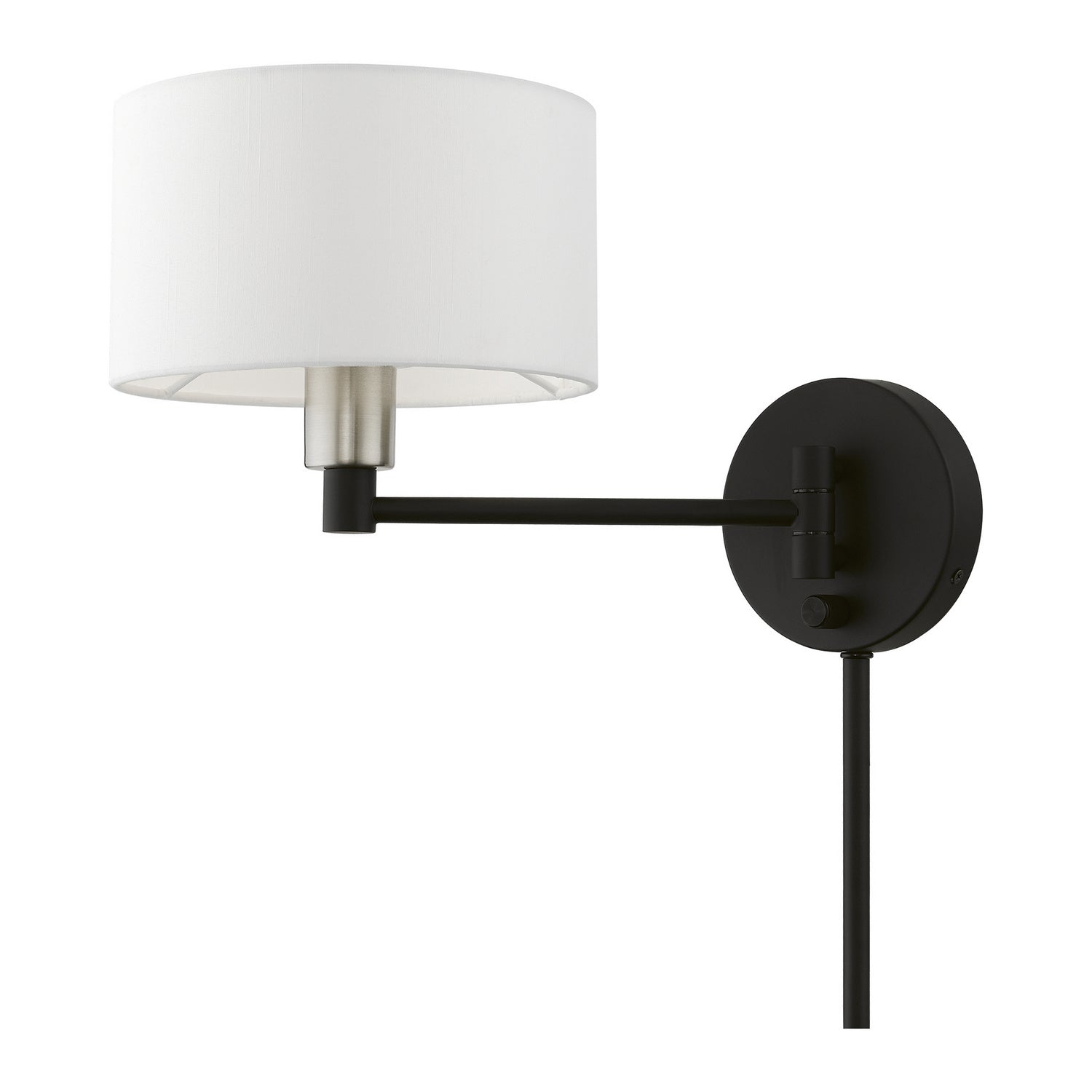Livex Lighting - 40080-04 - One Light Swing Arm Wall Lamp - Swing Arm Wall Lamps - Black w/Brushed Nickel